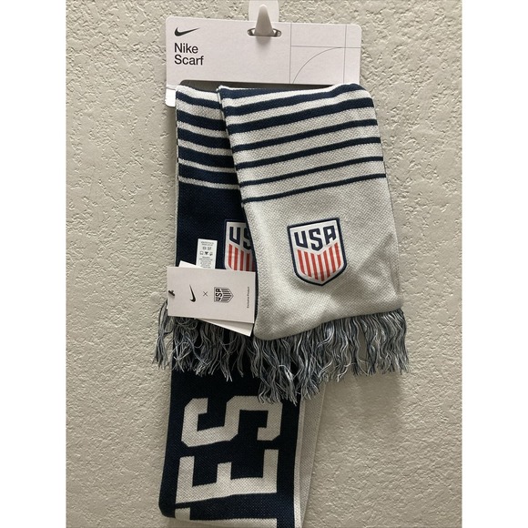 Nike USA Soccer Team Scarf Reversible ONLY FORWARD Navy White 41S A21591 - Picture 1 of 9